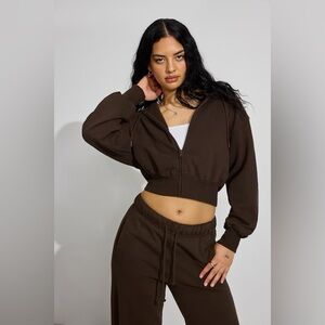 GARAGE 2 Piece Set - Zip Hoodie + Sweatpants - Armadillo Brown XXS / XS